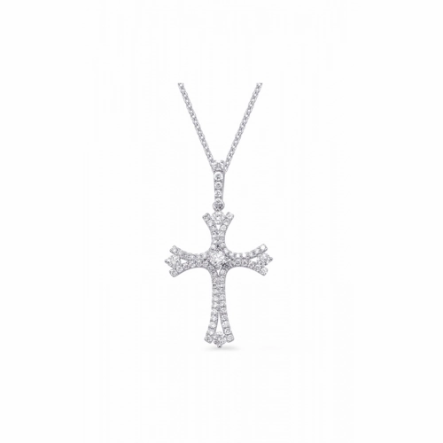 S Kashi & Sons Crosses Necklace P3224WG
