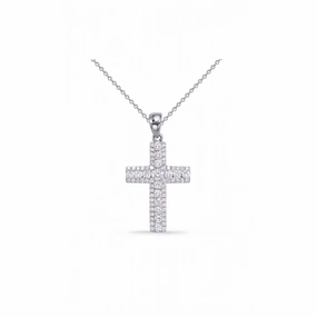S Kashi & Sons Crosses Necklace P3321WG