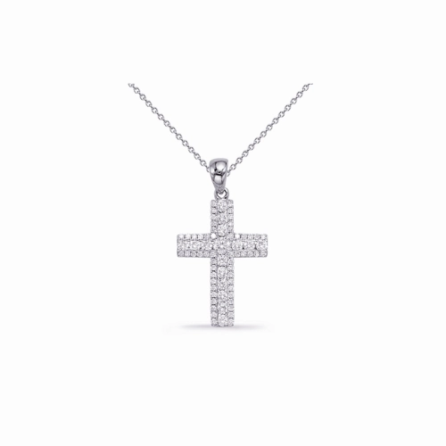 S Kashi & Sons Crosses Necklace P3321WG