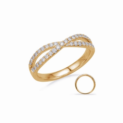S Kashi & Sons Crossover Fashion Ring D4681YG
