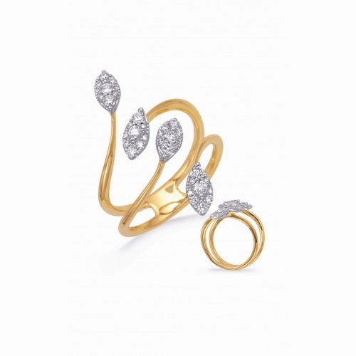 S Kashi & Sons Crossover Fashion Ring D4761YW