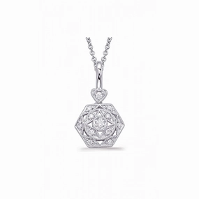 S Kashi & Sons Fashion Diamond Pendant P3294WG