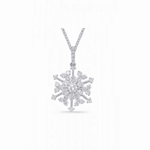 S Kashi & Sons Snowflake Pendant P3303WG