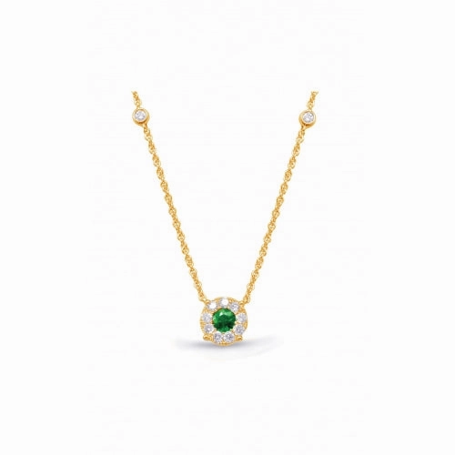 S. Kashi and Sons Color Stone Necklace N1208-EYG