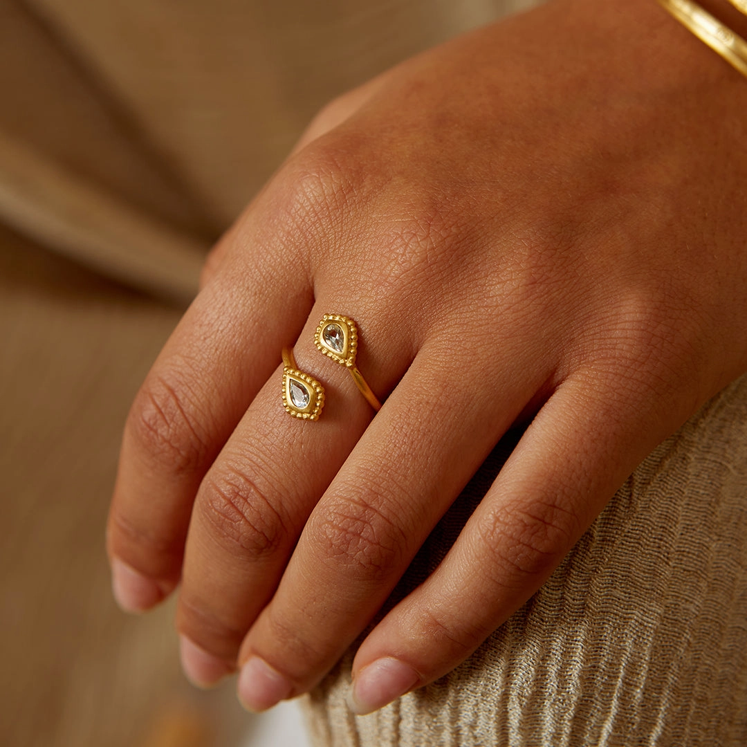 Satya Commune with Love Blue Topaz Adjustable Ring