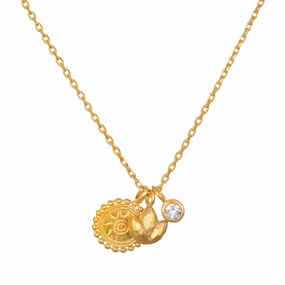 Satya Enlightened Journey Mandala Lotus Charm Necklace