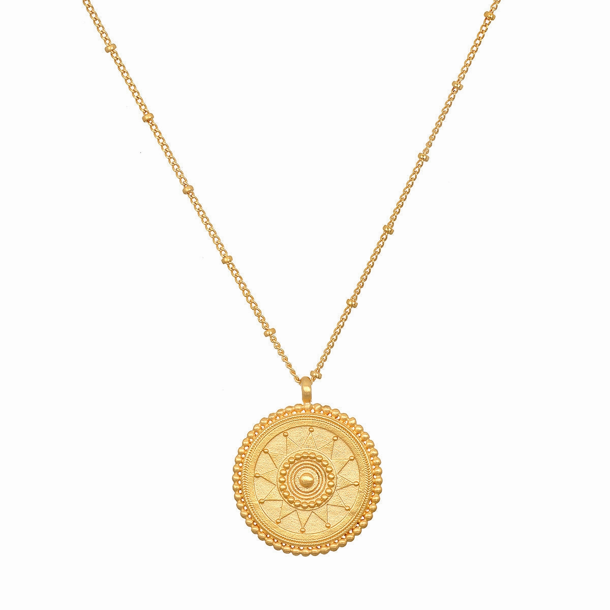 Satya First Light Gold Medallion Necklace