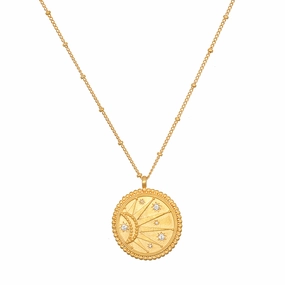 Satya First Light Gold Medallion Necklace