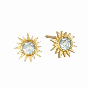 Satya Light Seeker Blue Topaz Starburst Earrings