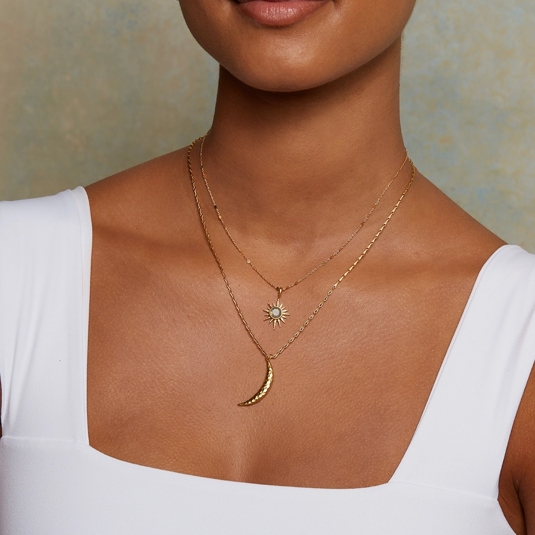 Satya Midnight Sky Pendant Moon Necklace