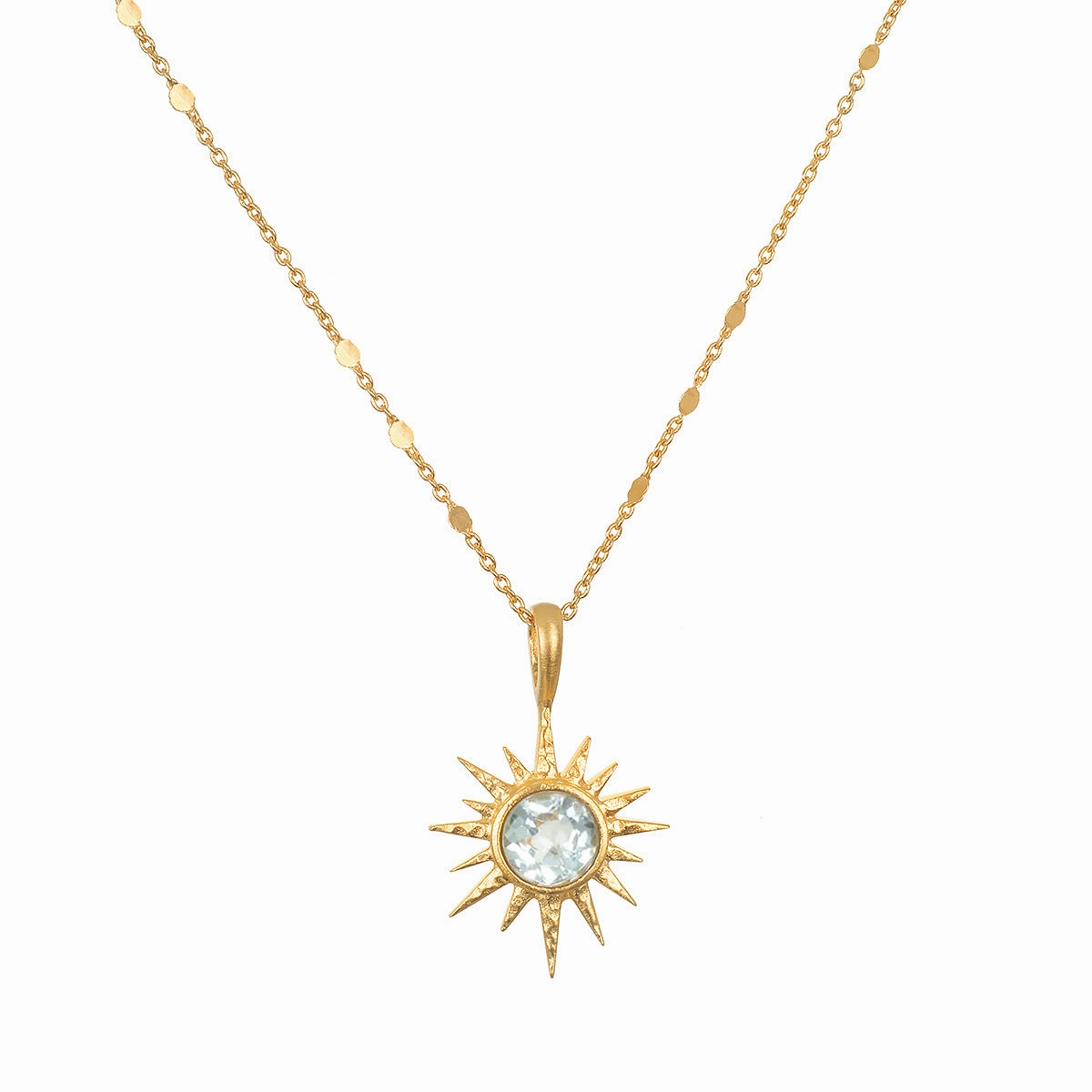 Satya North Star Blue Topaz Starburst Necklace