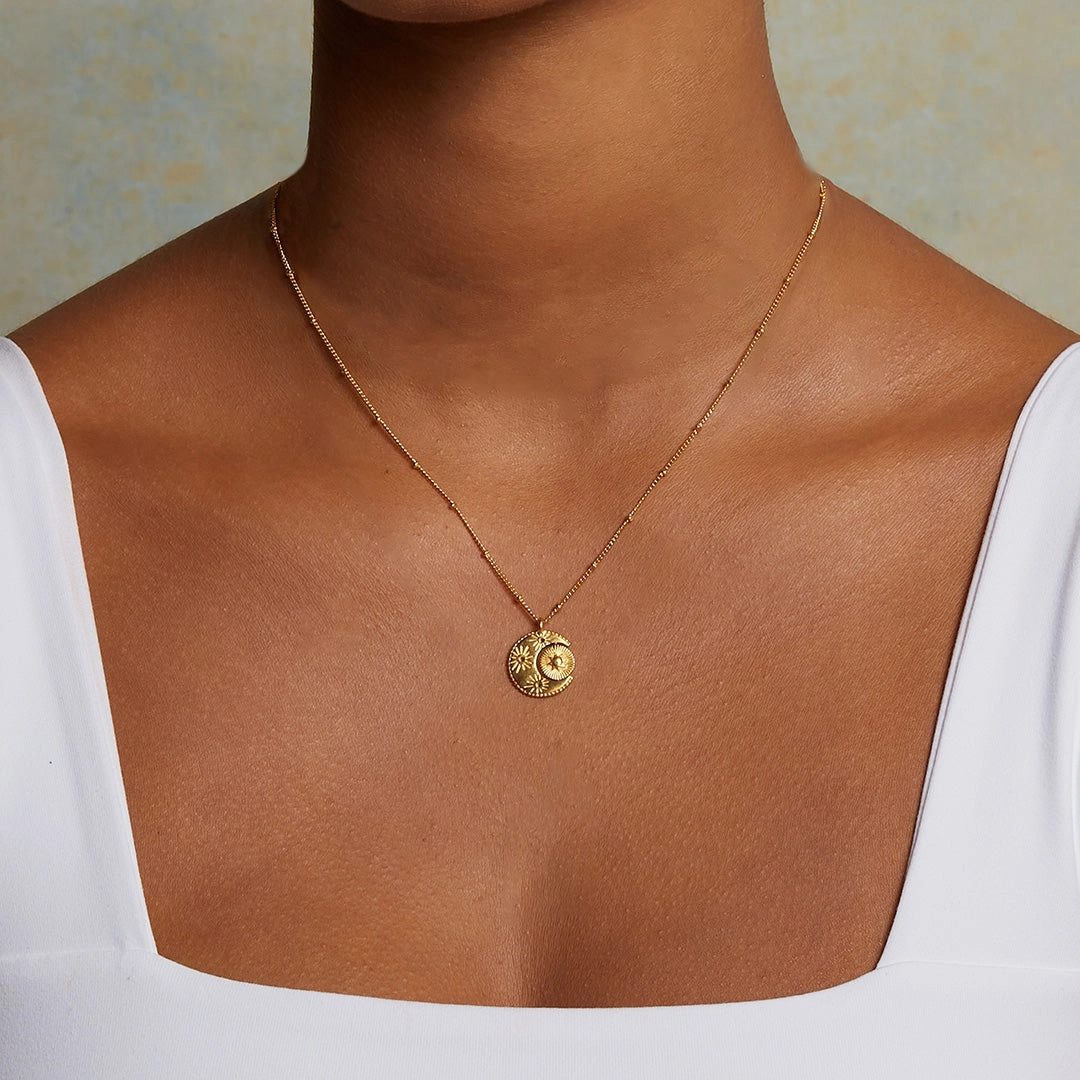 Satya Sacred Realm Spinning Pendant Celestial Necklace