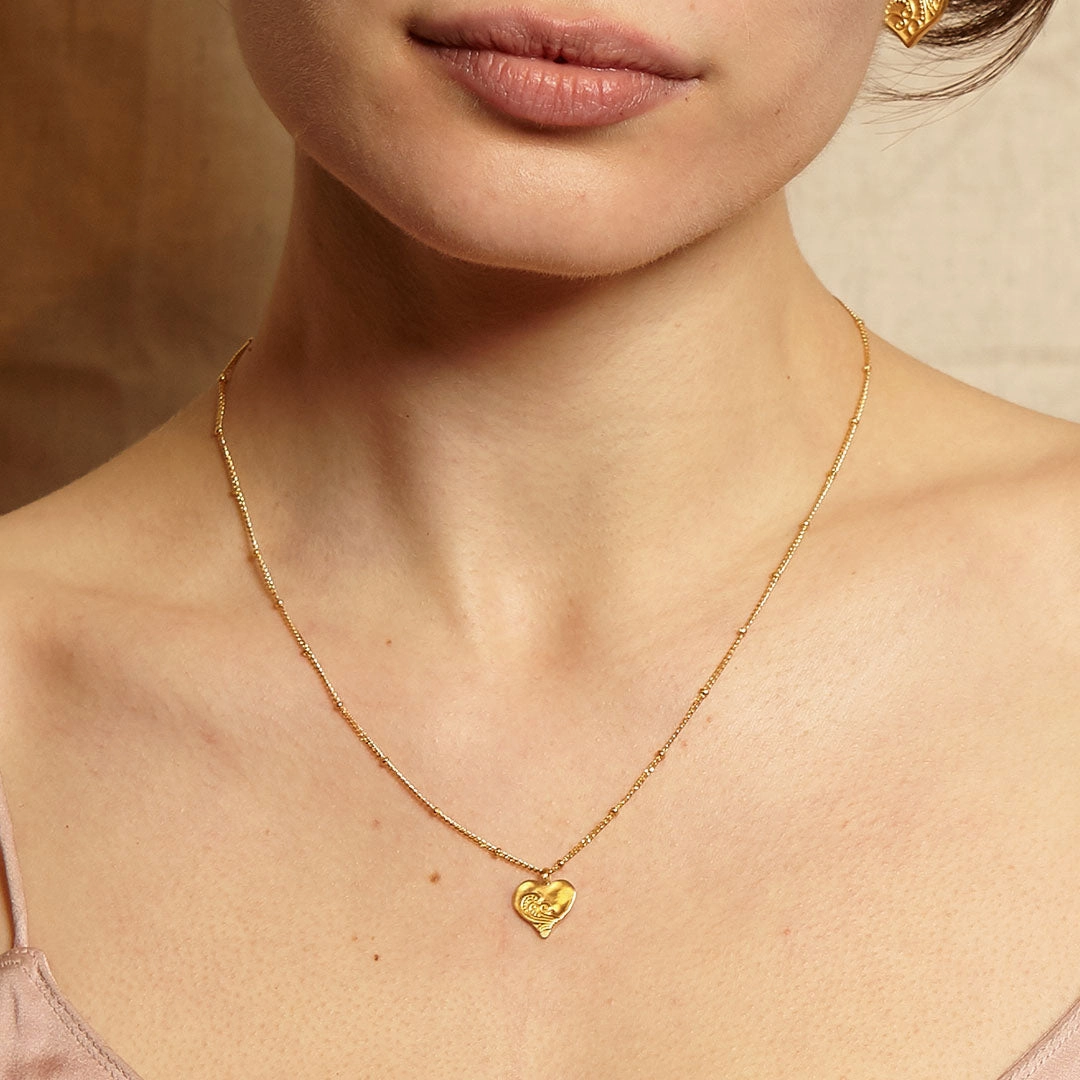 Satya Spirit of Love Gold Heart Necklace