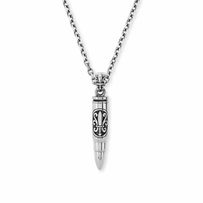 Save Brave Stainless Steel Mens Necklace SBN-BULLET