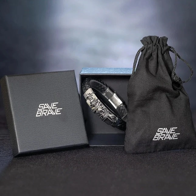 Save Brave Stainless Steel Mens Necklace SBN-BULLET