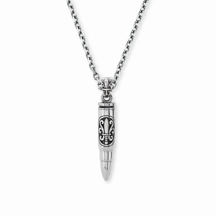 Save Brave Stainless Steel Mens Necklace SBN-BULLET