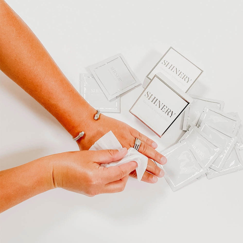 Shinery Set of 2 Radiance Towelettes-Luxury Jewelry Wipes