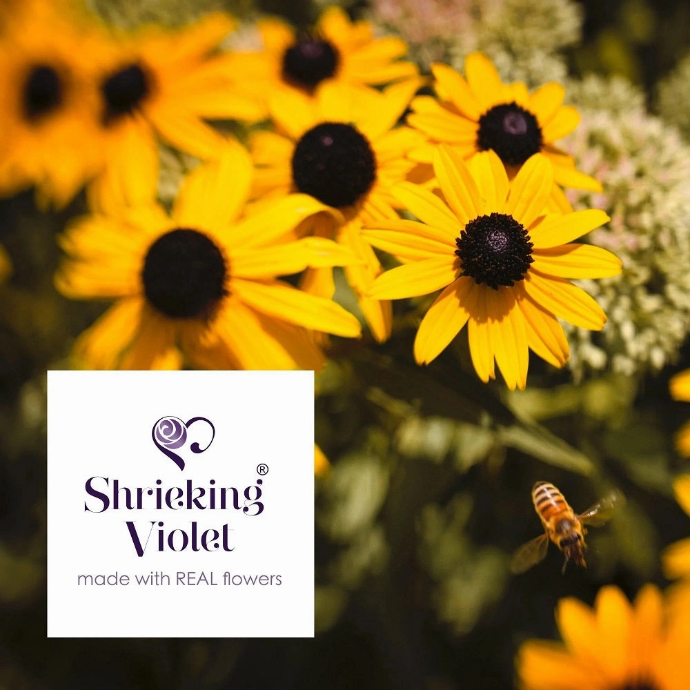 Shrieking Violet Sunflower Large Round Silver Pendant SP55