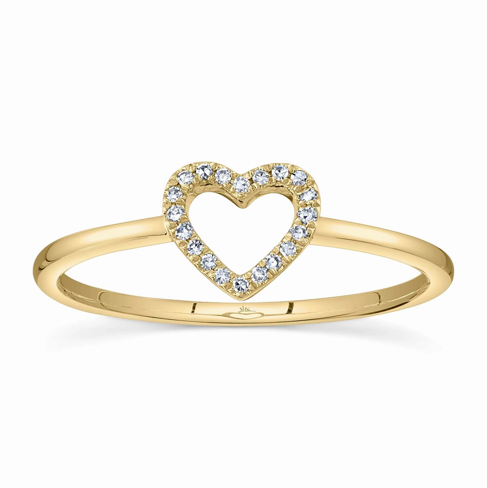 Shy Creation 0.04Ct Diamond Heart Ring SC22005659