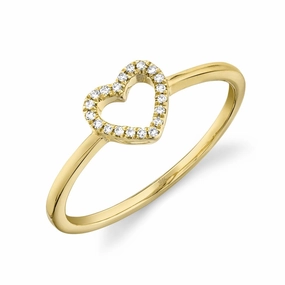 Shy Creation 0.04Ct Diamond Heart Ring SC22005659