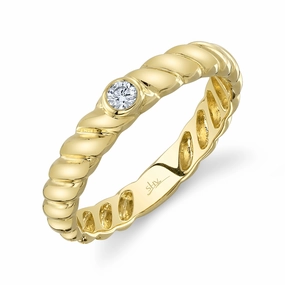 Shy Creation 0.07Ct Diamond Bezel Ring SC55024826