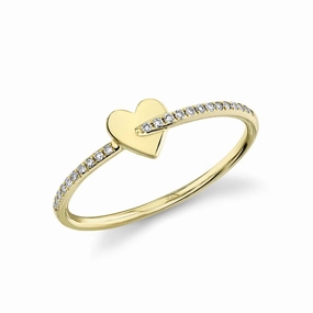 Shy Creation 0.07Ct Diamond Heart Ring SC55020729