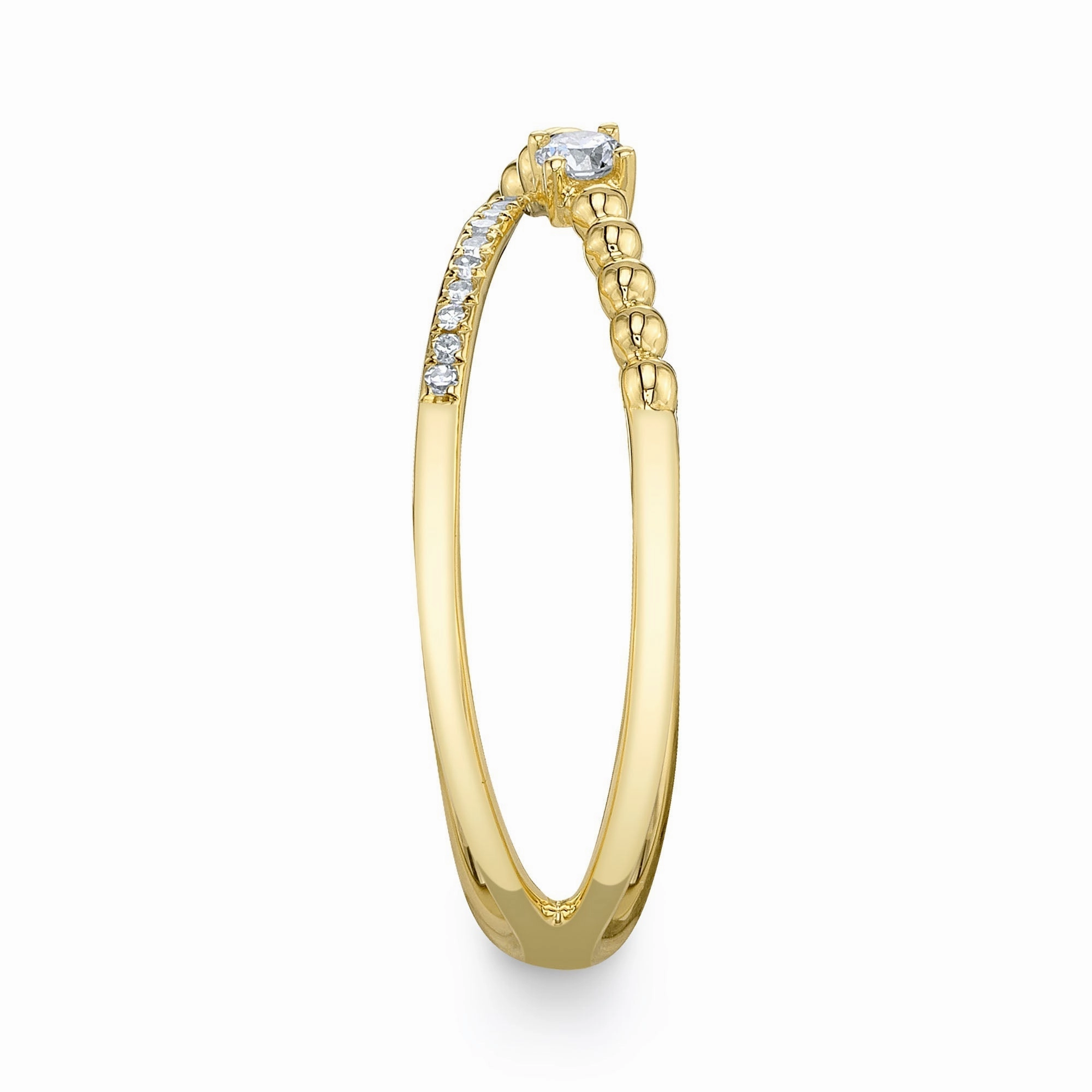 Shy Creation 0.12Ct Diamond "X" Ring SC55019639
