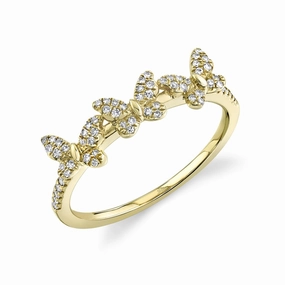 Shy Creation 0.15Ct Diamond Butterfly Ring SC55020307