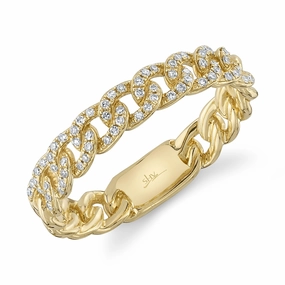 Shy Creation 0.16Ct Diamond Link Ring SC55022524