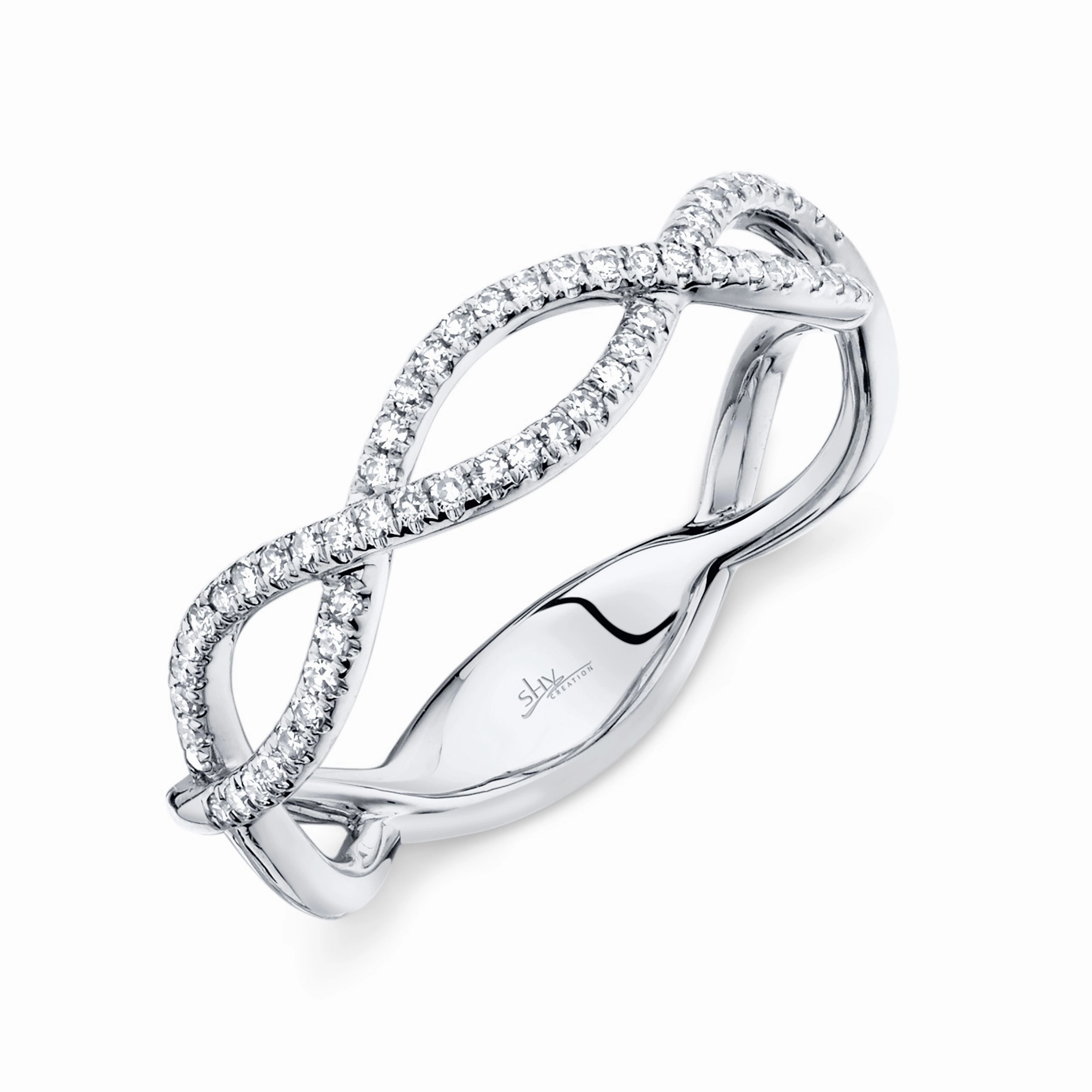 Shy Creation 0.19Ct Diamond Infinity Ring SC55004454