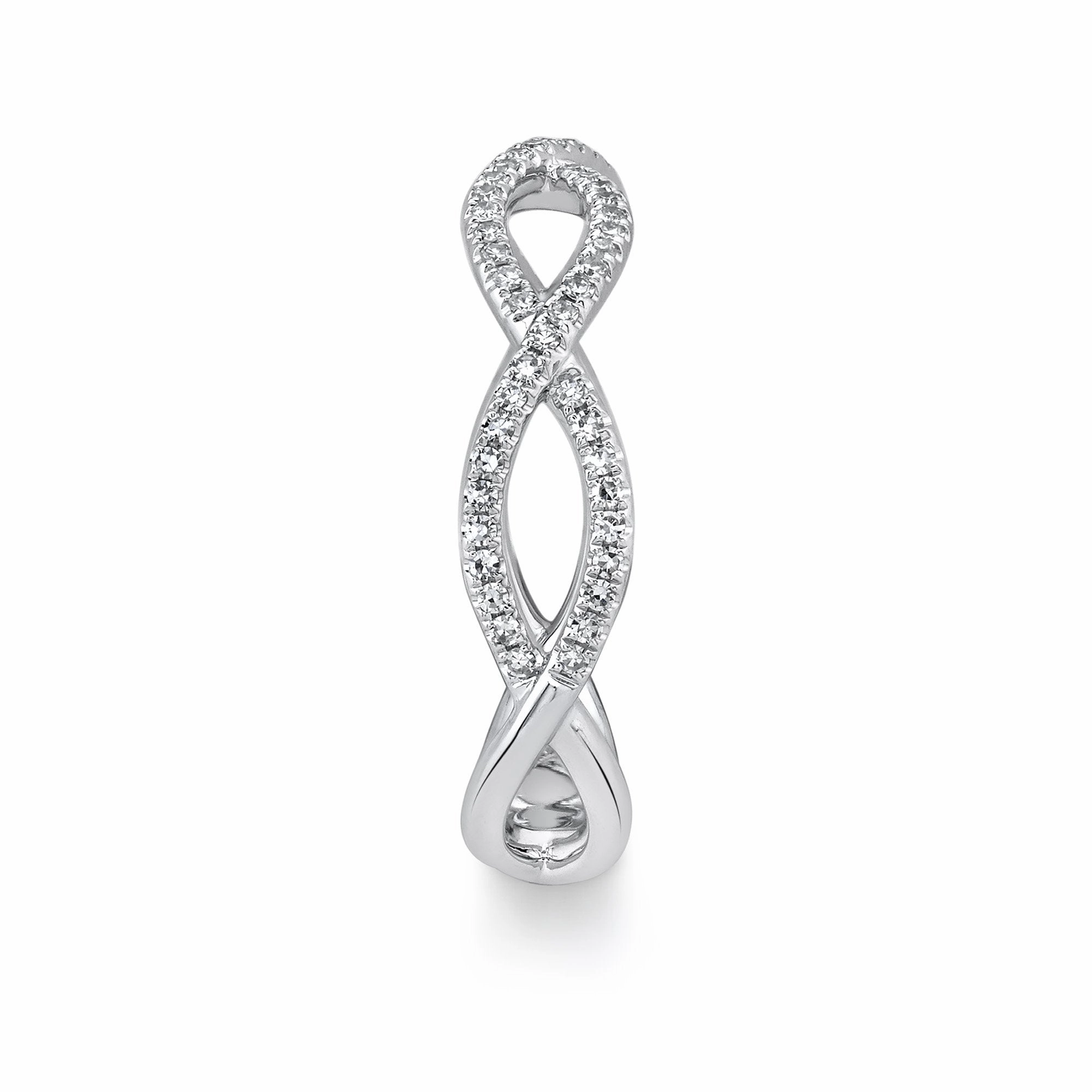 Shy Creation 0.19Ct Diamond Infinity Ring SC55004454