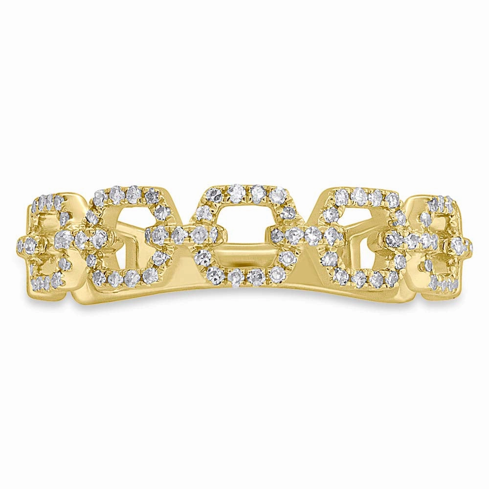 Shy Creation 0.22Ct Diamond Link Ring SC36213654V2