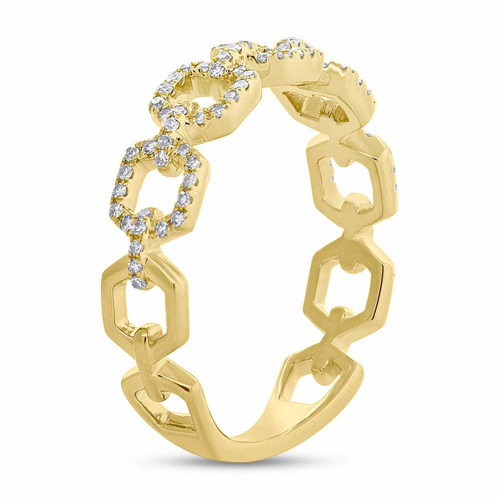 Shy Creation 0.22Ct Diamond Link Ring SC36213654V2