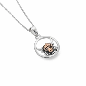 Silver Origins Highland Cow Pendant with Chain