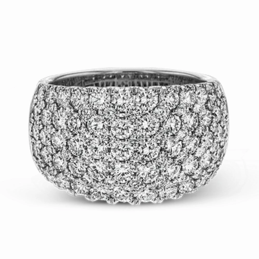 Simon G. Platinum Simon-Set Diamond Anniversary Ring