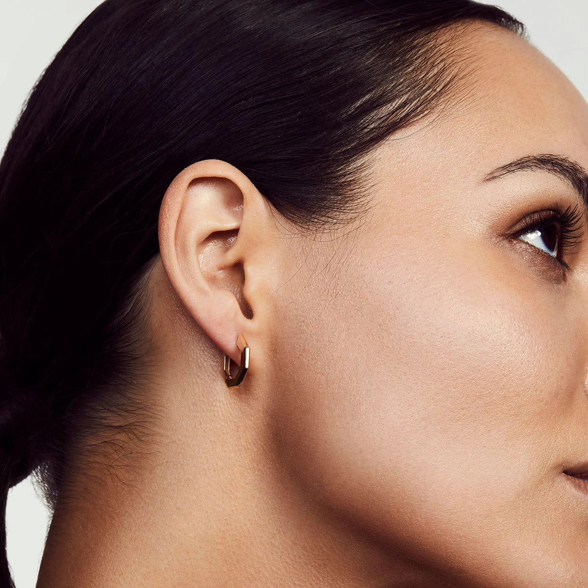 Small Octave Knifed Hoop Earrings ER550-S-YG