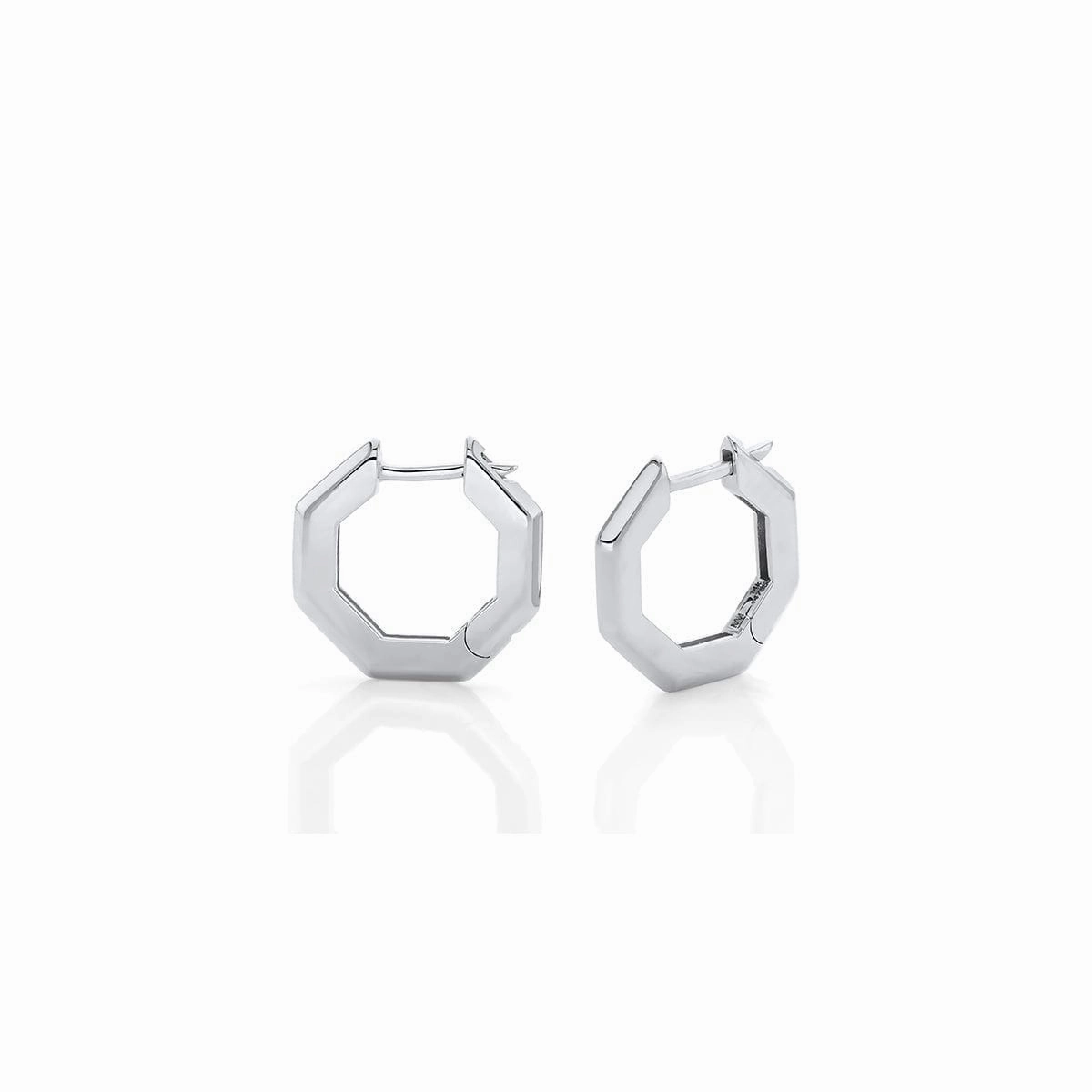 Small Octave Knifed Hoop Earrings ER550-S-YG