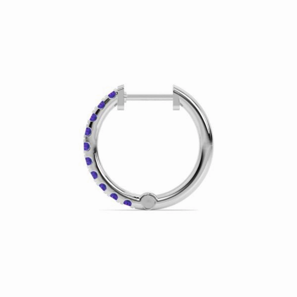 Smyth Jewelers 14k Gold Alexandrite Hoop Earrings