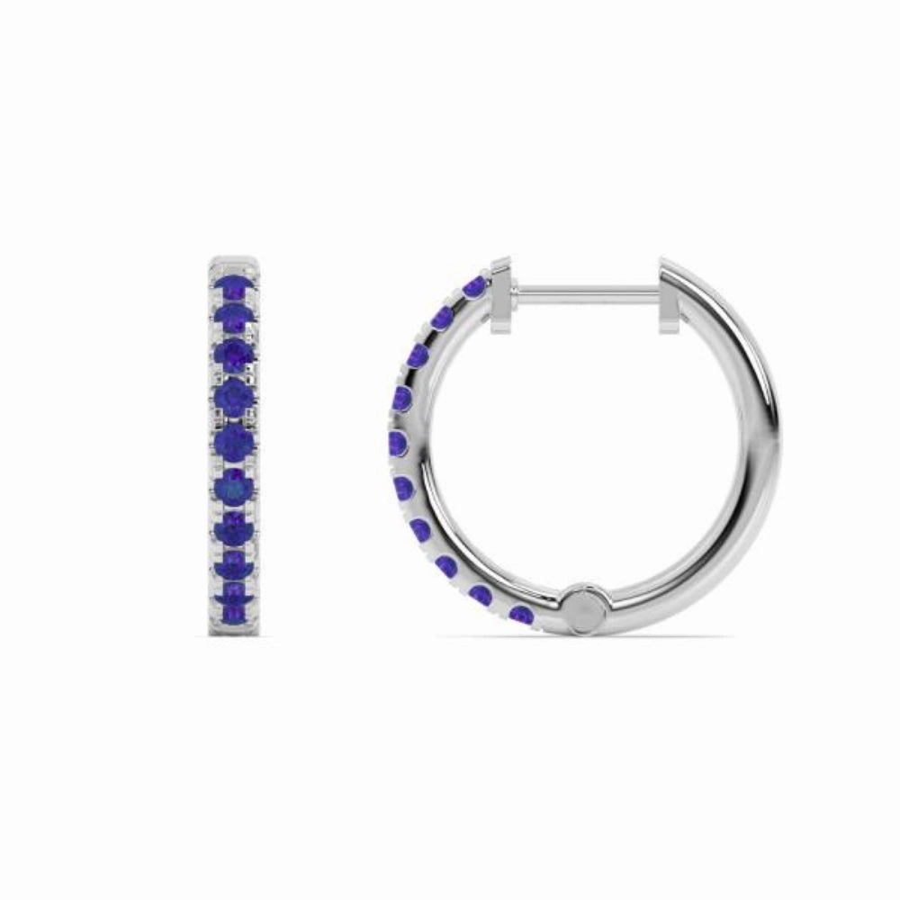 Smyth Jewelers 14k Gold Alexandrite Hoop Earrings