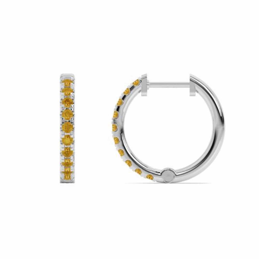 Smyth Jewelers 14k Gold Citrine Hoop Earrings