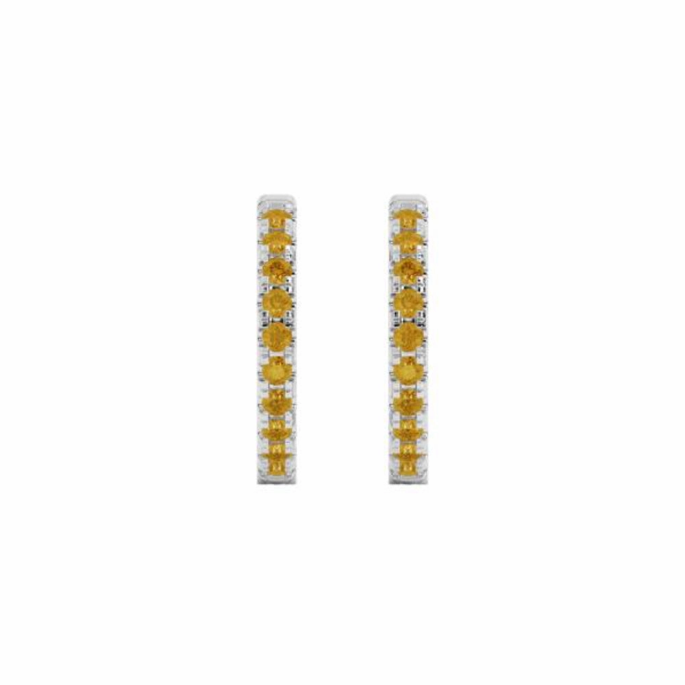 Smyth Jewelers 14k Gold Citrine Hoop Earrings