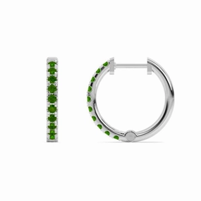 Smyth Jewelers 14k Gold Peridot Hoop Earrings
