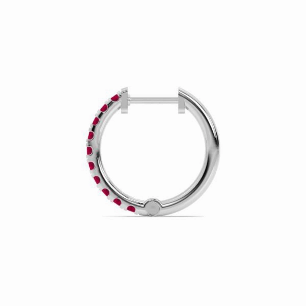 Smyth Jewelers 14k Gold Ruby Hoop Earrings