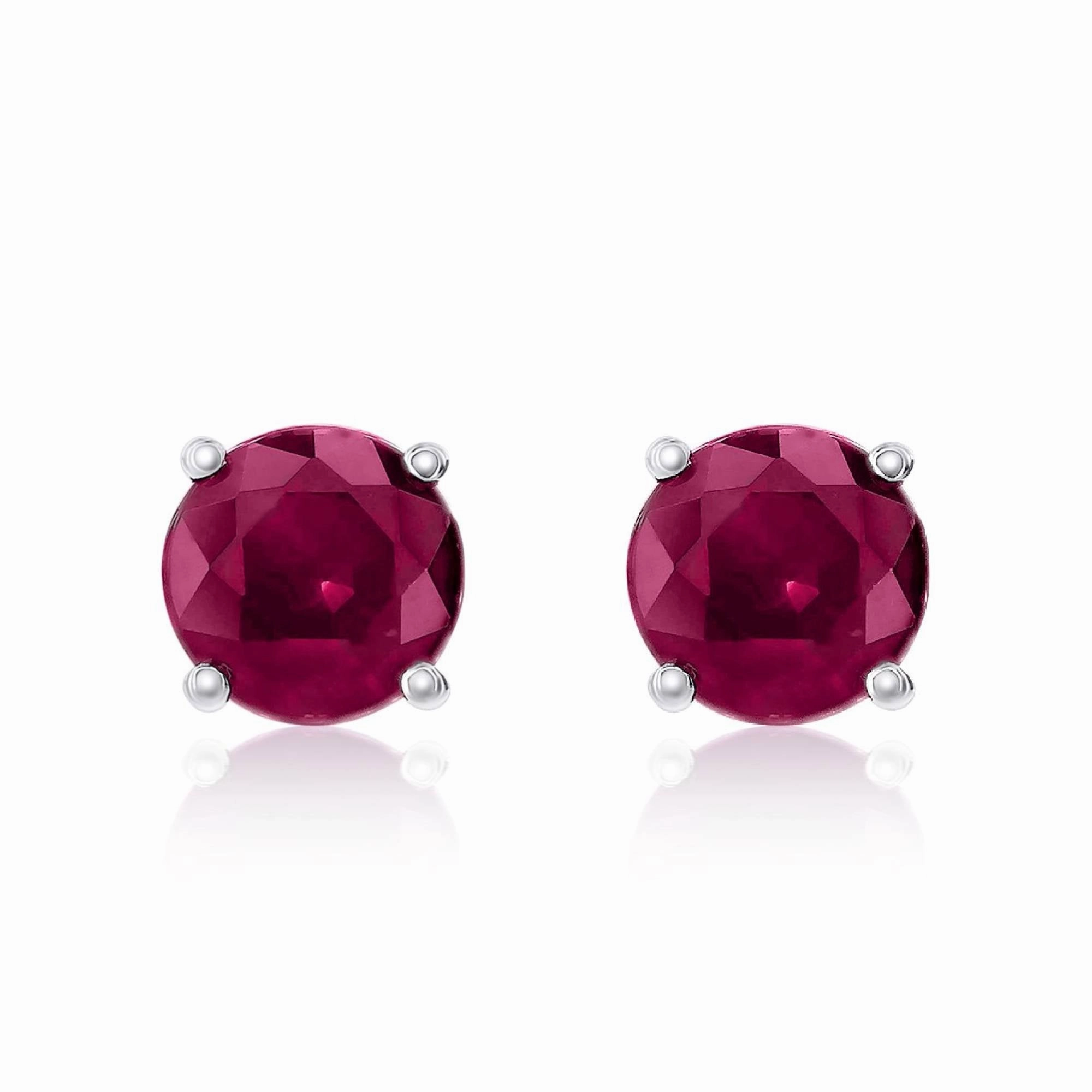 Smyth Jewelers 18k Gold Ruby Stud Earrings
