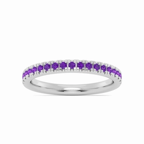 Smyth Jewelers Stackable Pav Amethyst Ring