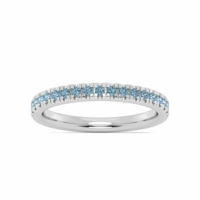 Smyth Jewelers Stackable Pav Aquamarine Ring