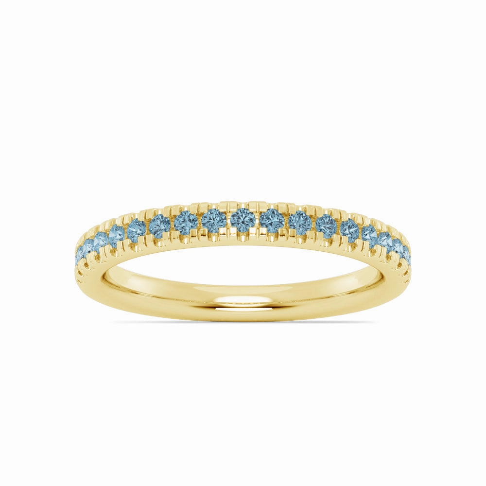 Smyth Jewelers Stackable Pav Aquamarine Ring