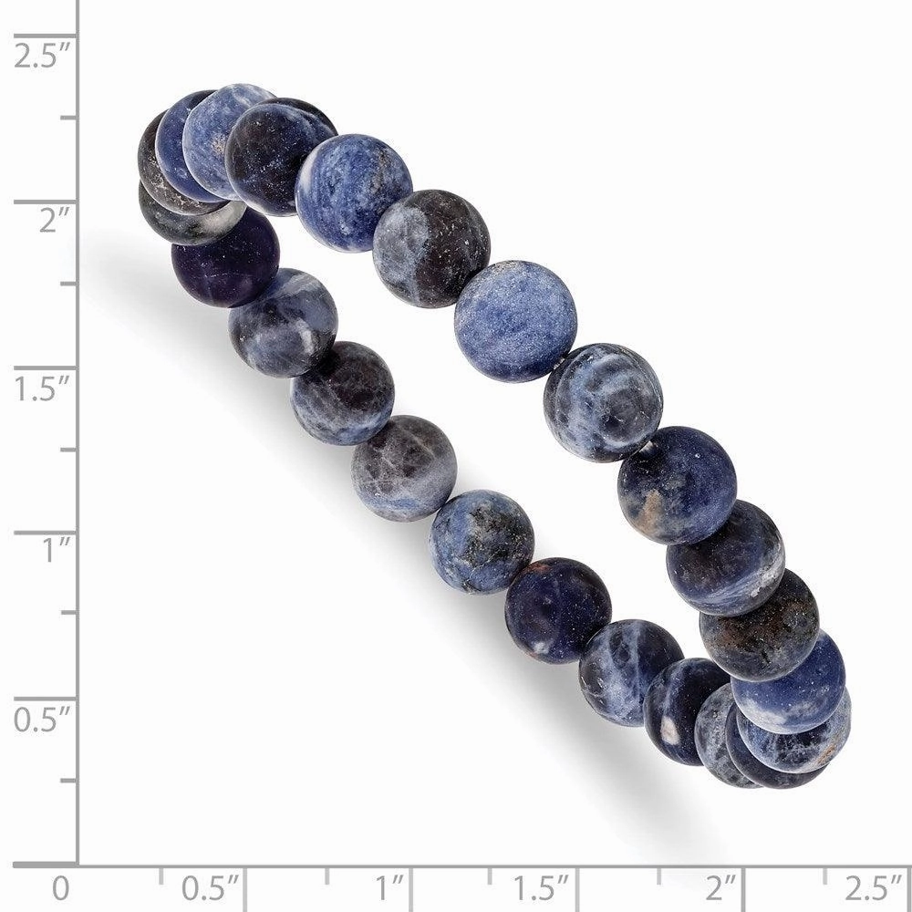 Sodalite Agate Beaded Stretch Bracelet