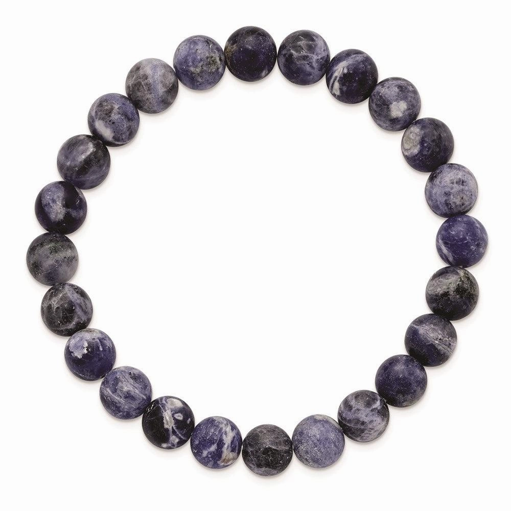 Sodalite Agate Beaded Stretch Bracelet