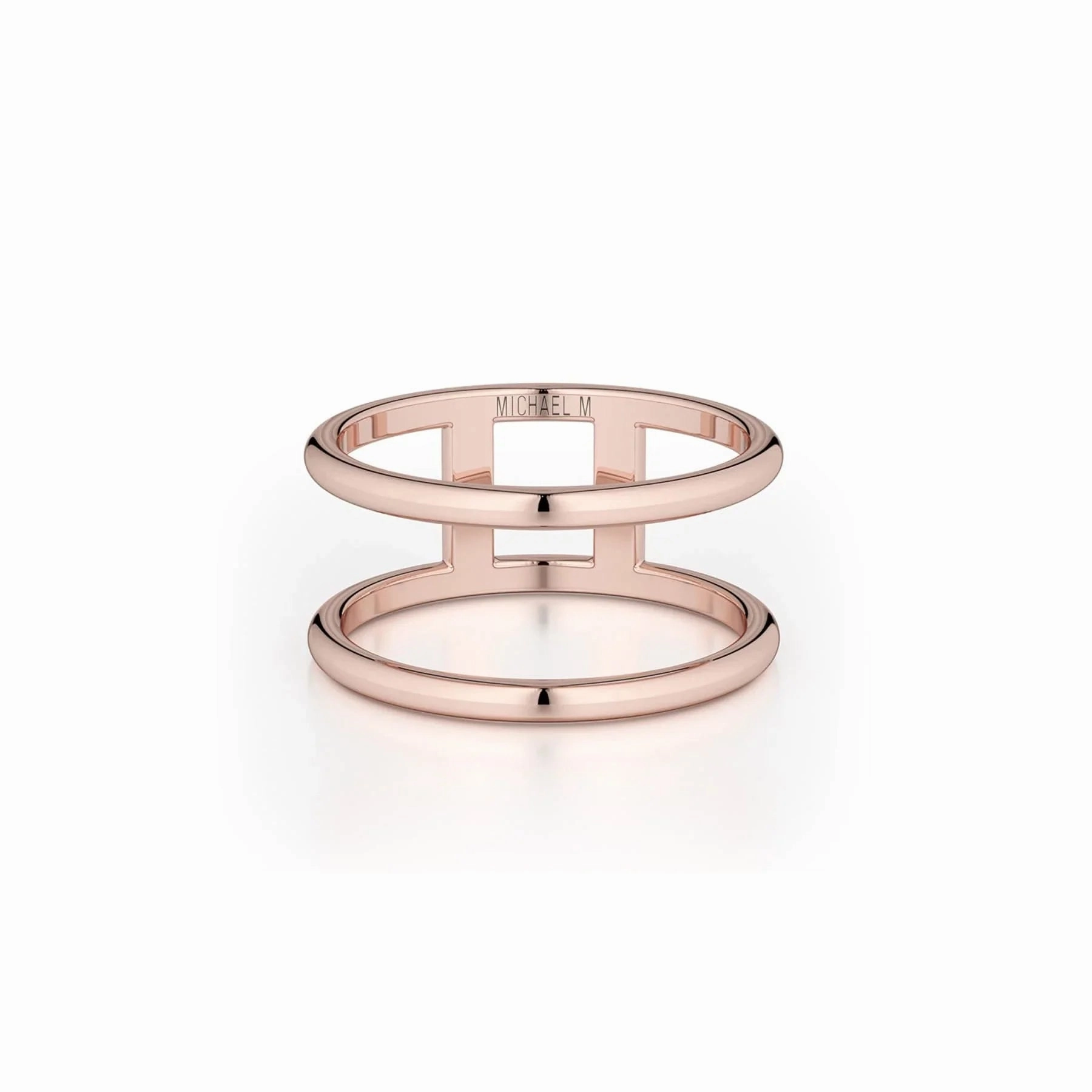 Solid Double Band Ring F328-YG4